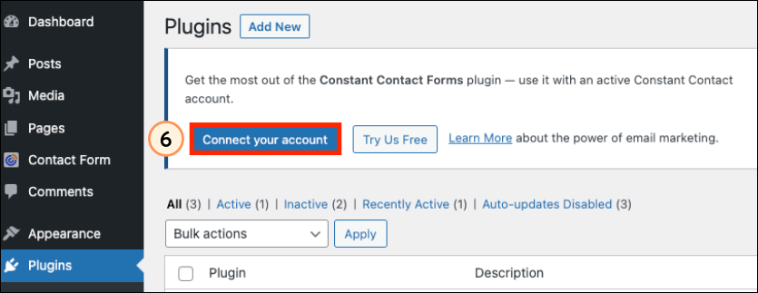 Connect your account Button