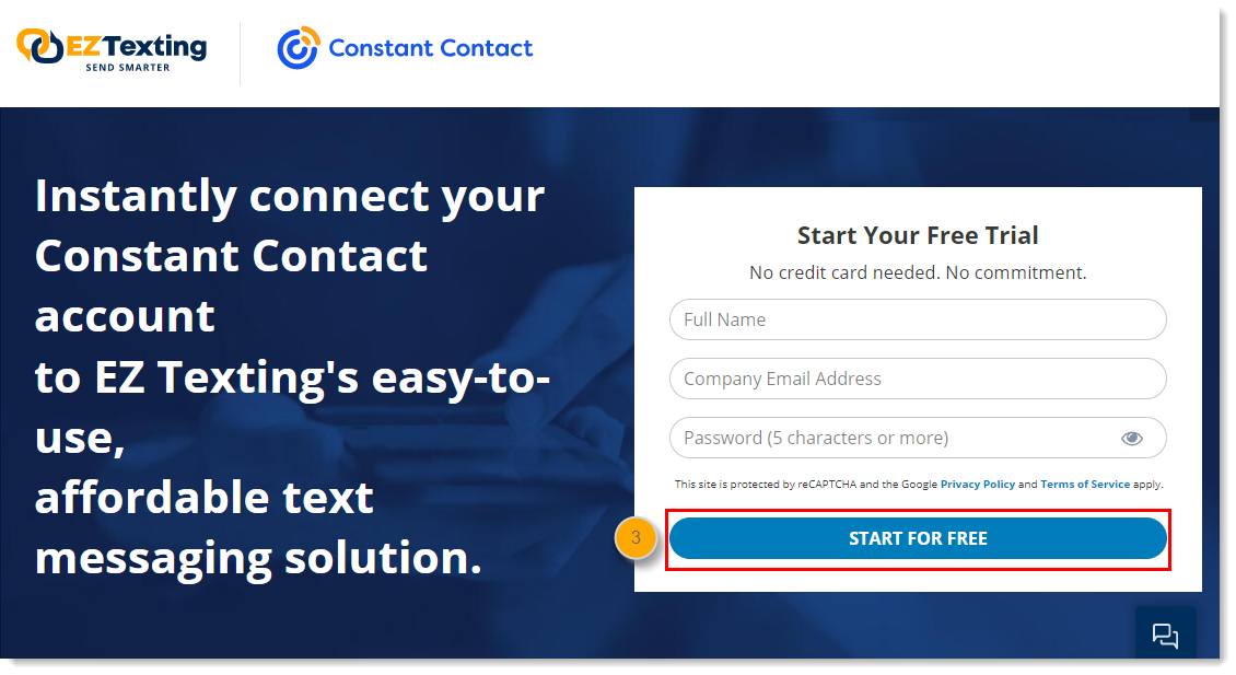 Connect your Constant Contact account with EZ texting