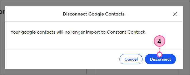Confirmation de la déconnexion