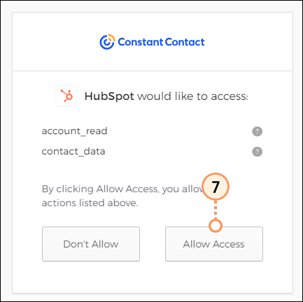 Allow Access to HubSpot