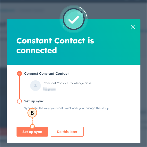 Set up sync with HubSpot and Constant Contact