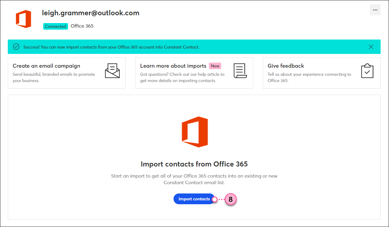 Import Contacts From Office 365 Into Constant Contact