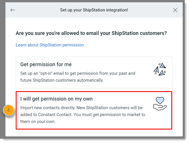Get Permission from Contacts on your own (Obtener el permiso de los contactos por su cuenta).