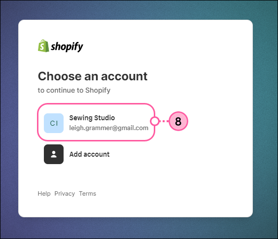 Choose your account