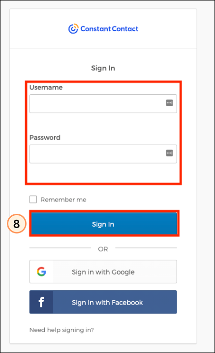 Log in to your account