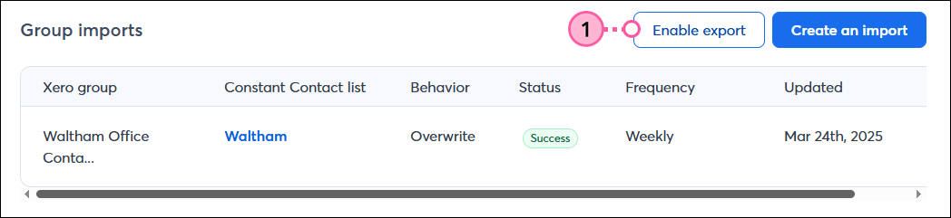 Xero Enable Export