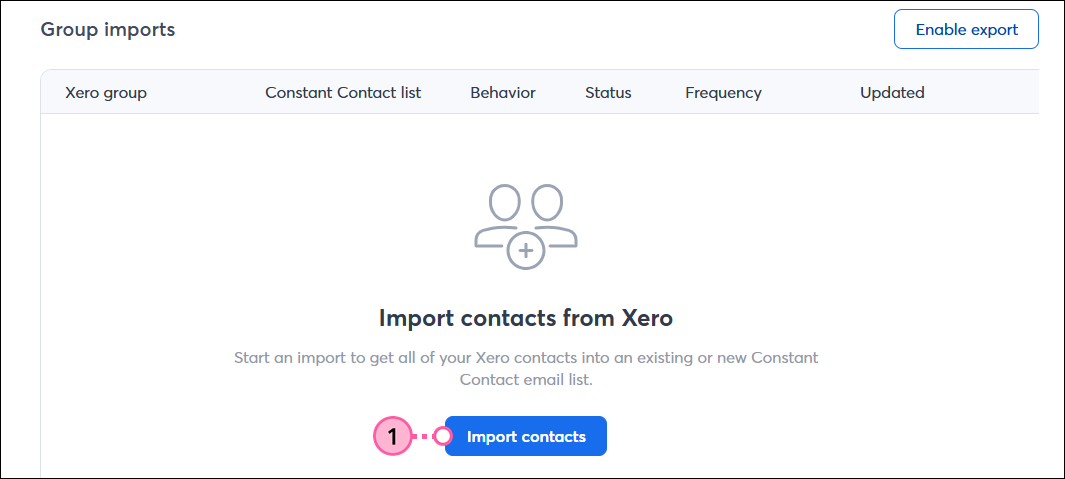 Import contacts button