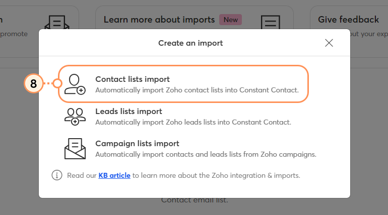 Choose an import