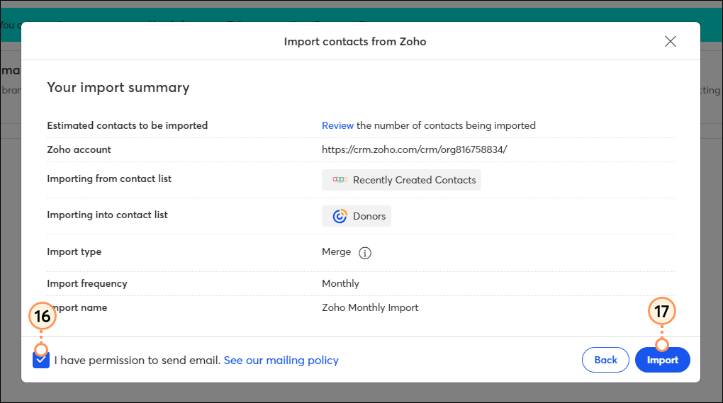 review summary of import