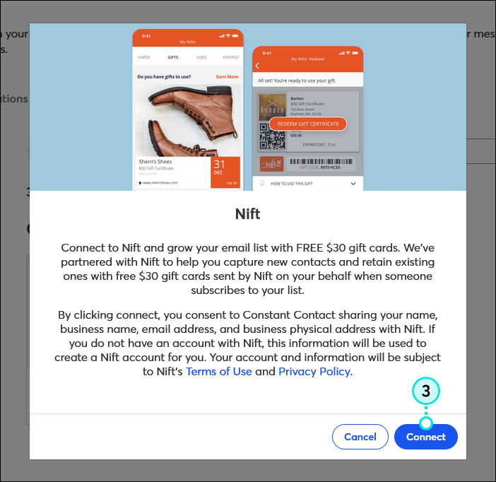 Connect Nift to Constant Contact