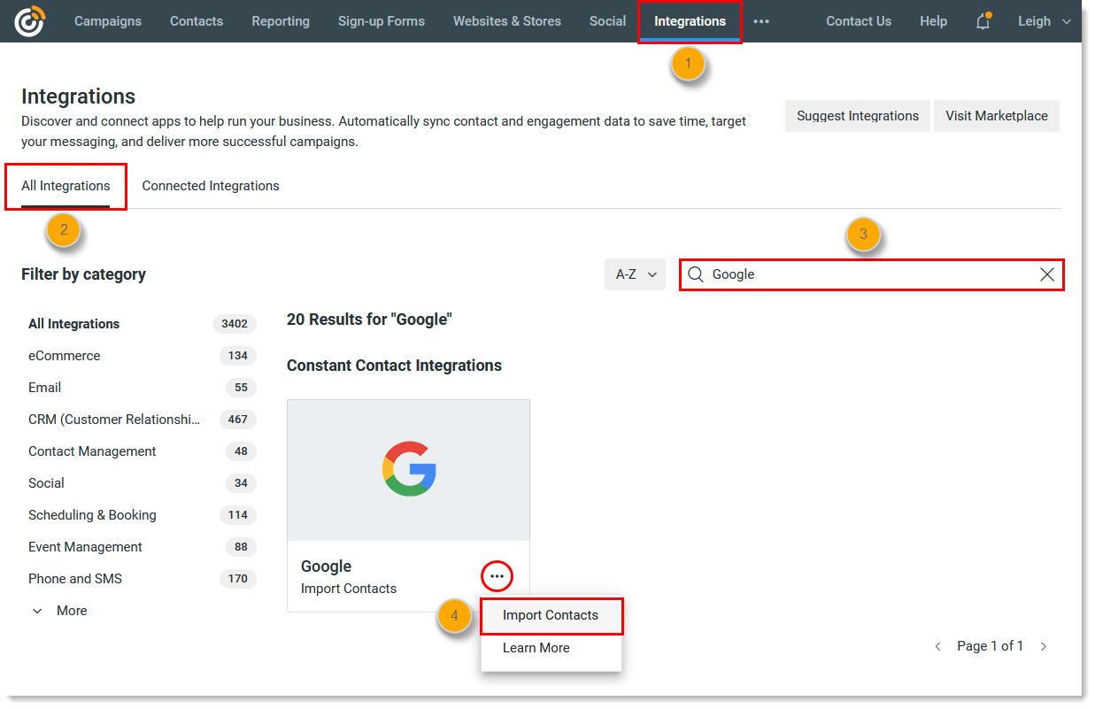 constant contact knowledge base