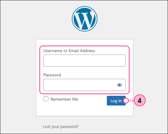 Wordpress login