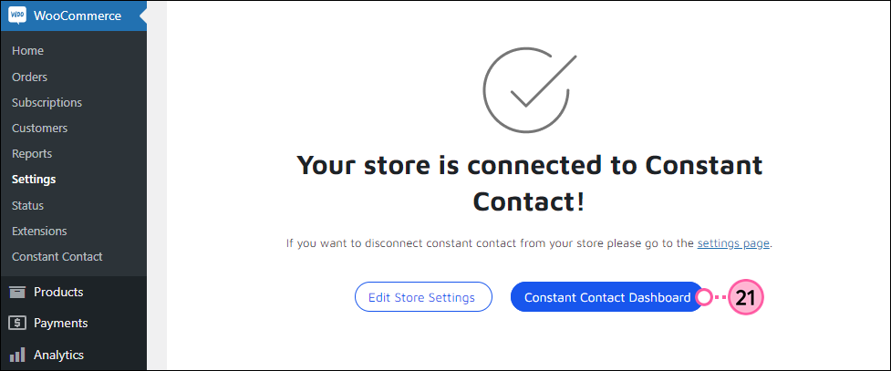 Constant Contact Dashboard