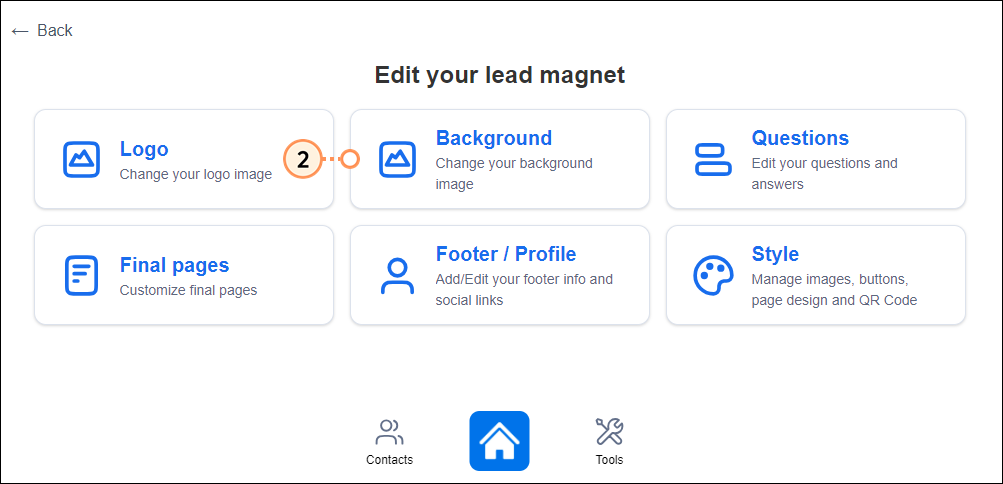 Edit lead magnet background