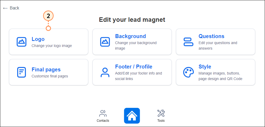 Edit lead magnet logo