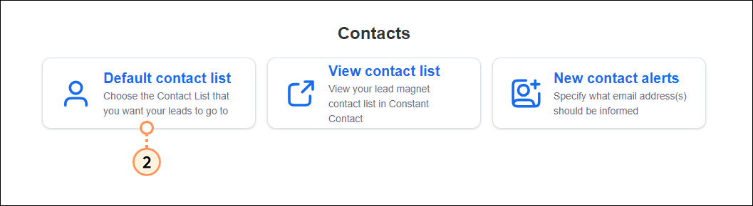 Contacts default list