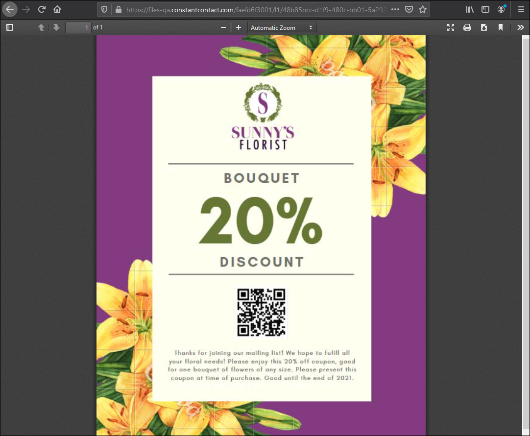 Example of Downloadable Thank You Content
