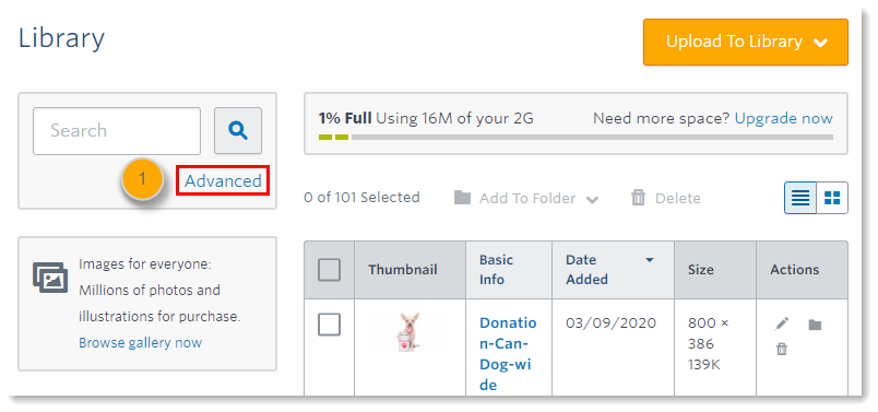 Library Advanced Search