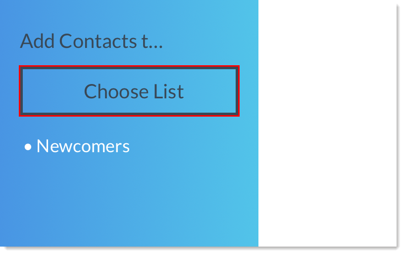 ListBuilder Choose Email List