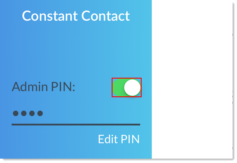ListBuilder Admin PIN