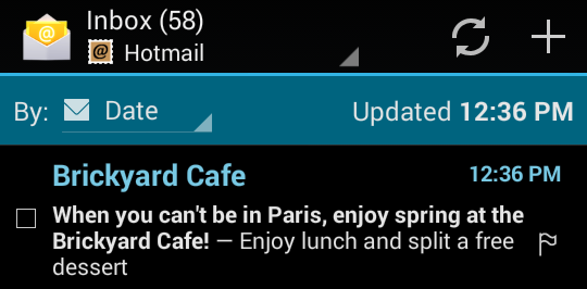 Outlook Preheader