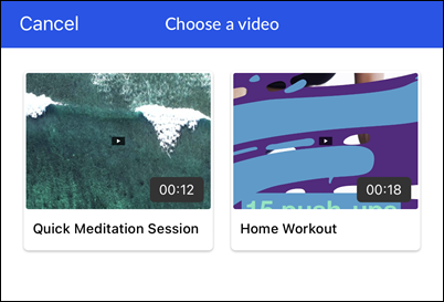 Choose a Vimeo video