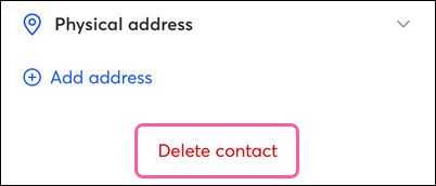 Edit Contact and Delete Contact option