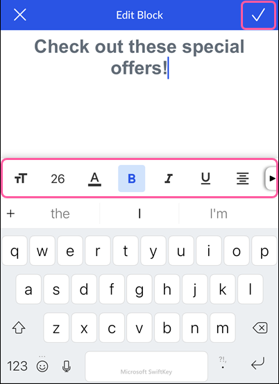 Text Editing Options