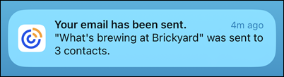 Push Notification for Sent Campaign