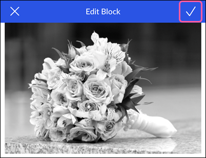 Image edited and Checkmark icon