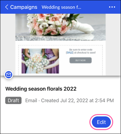 Edit Draft Campaign