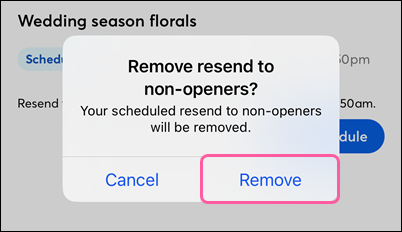 Confirmación de Resend to non-openers (Reenviar a personas que no abrieron el correo)
