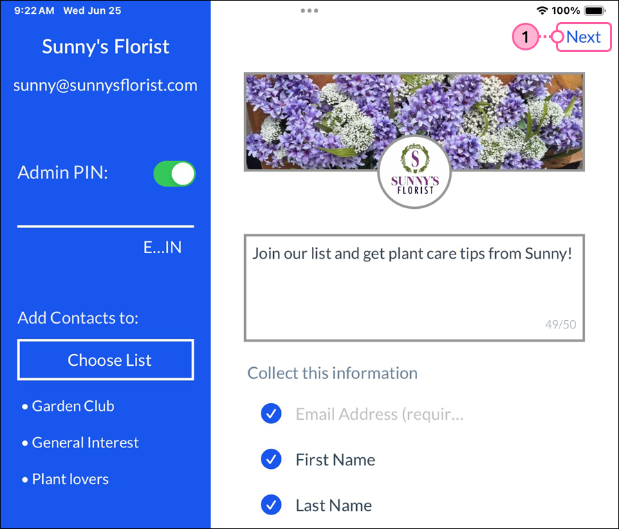 ListBuilder tap next