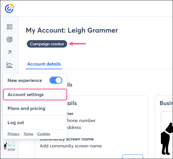 Account User Role - Campaign Creator