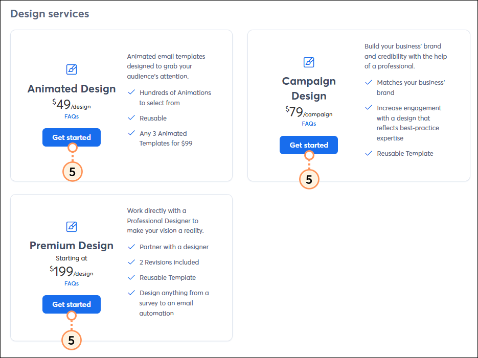 Design service options
