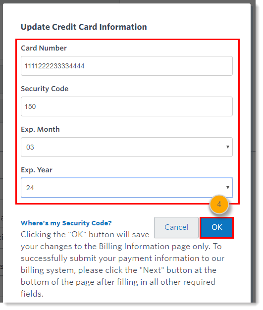 Changing Or Updating Payment Method