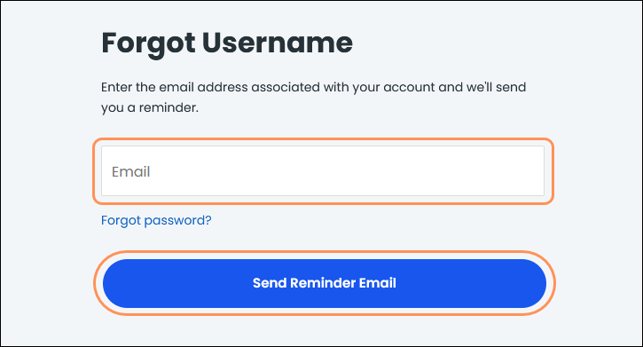 log in page