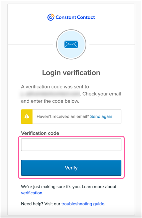 Login Verification screen with Verification code field and Verify button