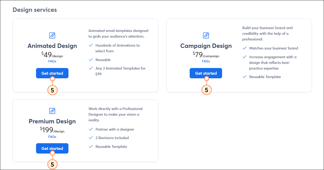 Design service options