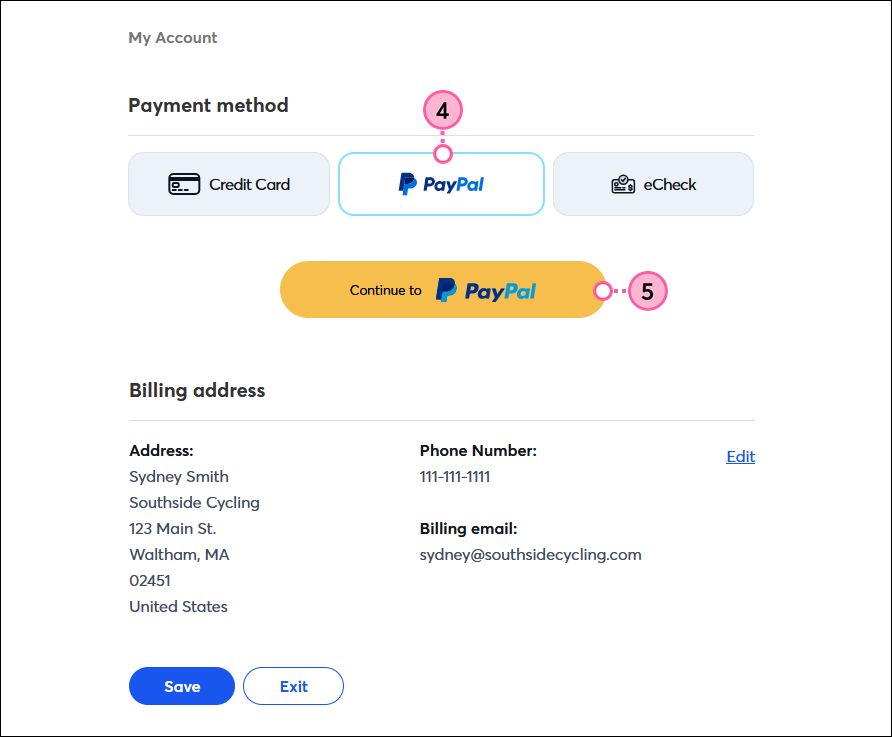 Payment options with Paypal