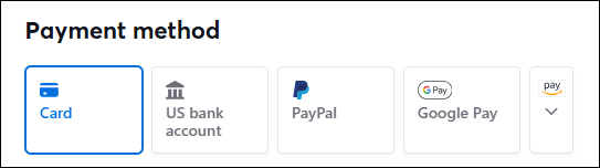 List of payment methods