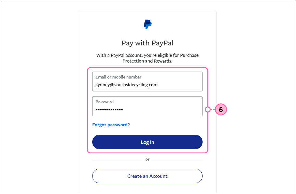 Paypal login