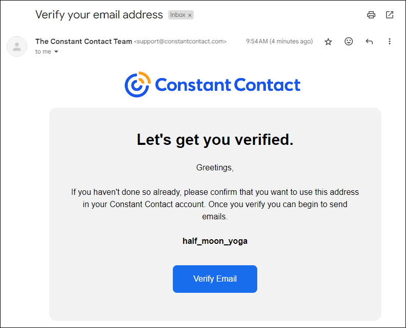 E-Mail „Verifizieren Sie Ihre E-Mail Adresse“