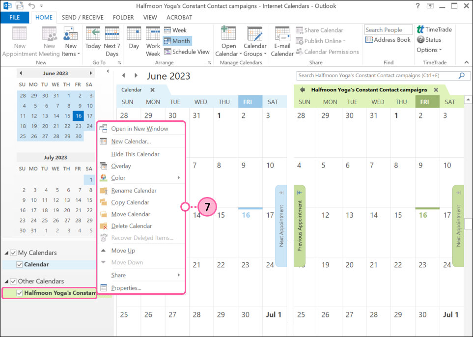 Sync your Constant Contact campaigns to your personal calendar