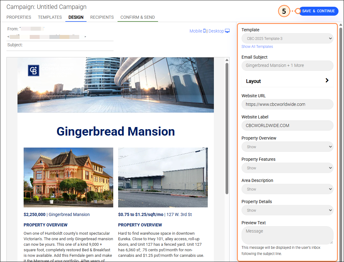 Edit Details save and continue button