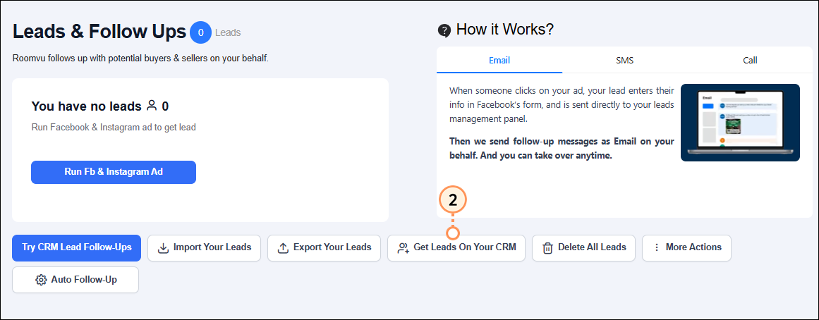Get Leads on your CRM button