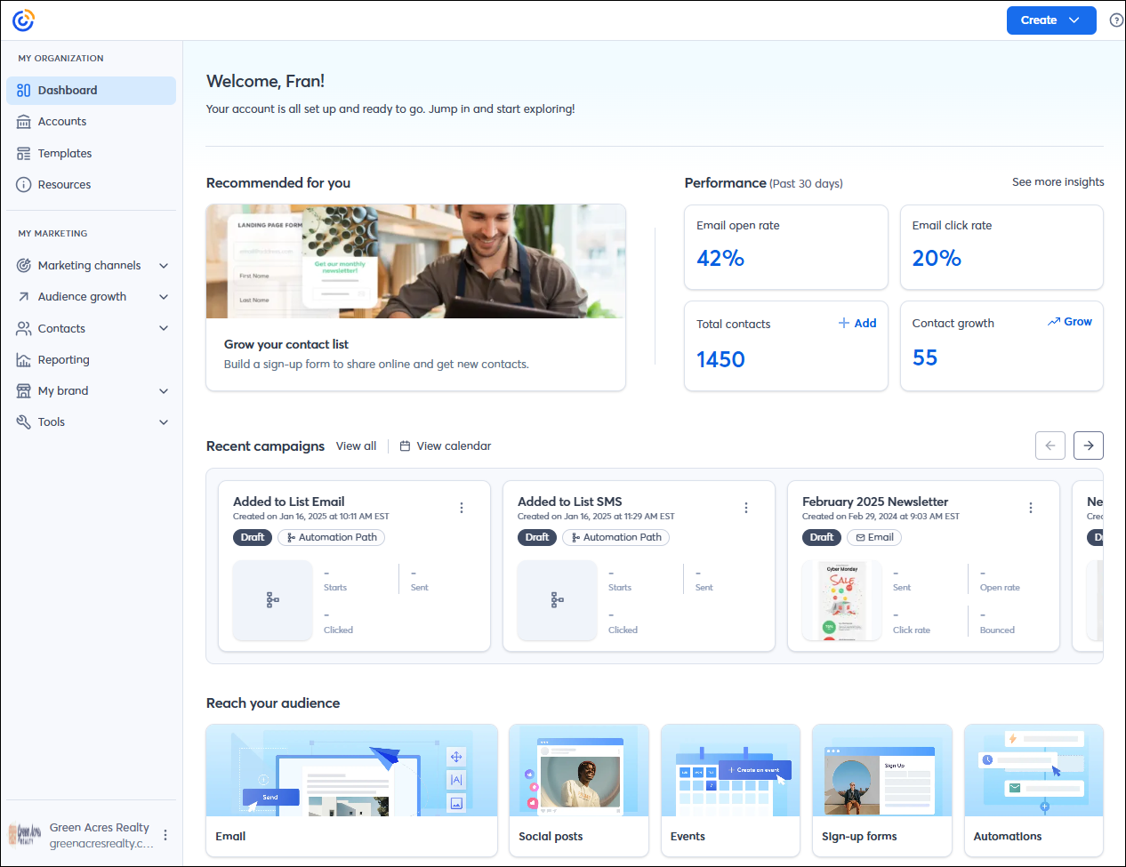 Personalized Dashboard and Left Navigation for Partner Accounts
