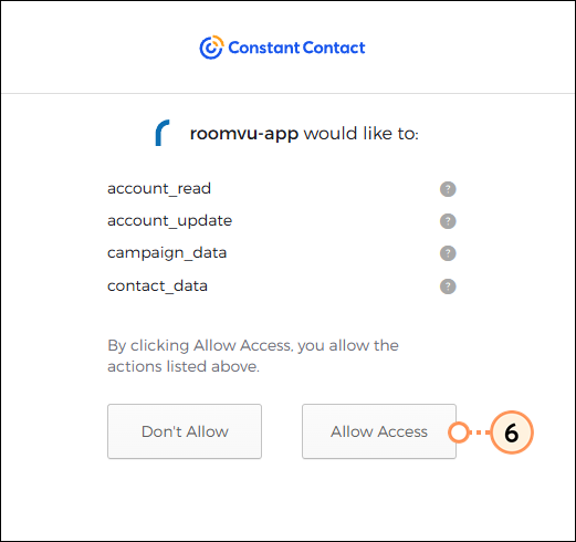 Roomvu permissions and Allow Access button