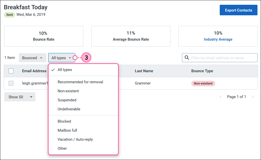 Bounced Type Drop-down