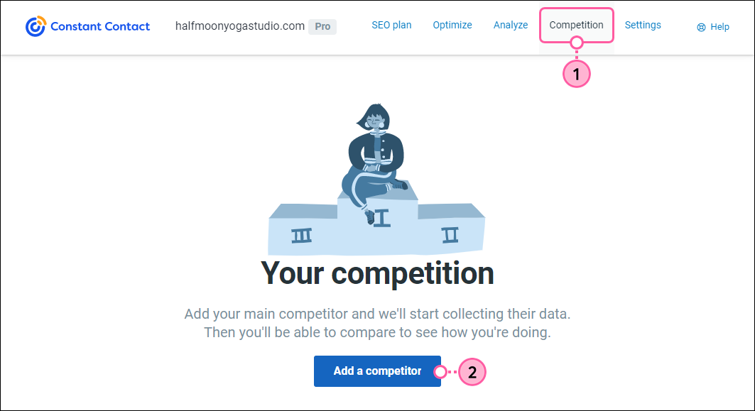 Competition tab and Add a Competitor button